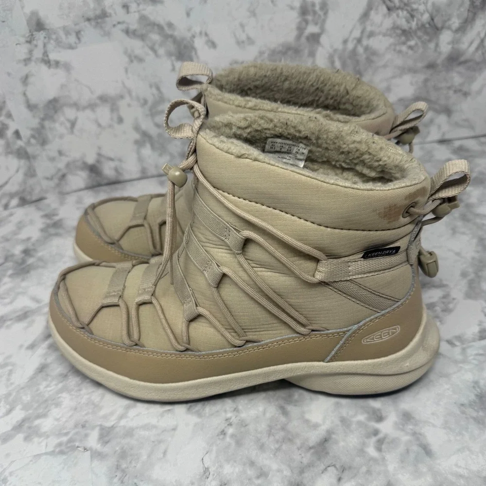 Keen Hoodoo III Lace Up Waterproof‎ Winter Boots Tan Beige 1026619 Womens 8